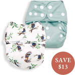 $13 off RRP Modern Cloth Nappy Premium Trial Pack of 2 & 10% off Code - $50.33 + $11.95 Del ($0 with $125 Order) @ Nappy Luxe