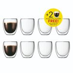 Bodum Pavina 6pcs Double Wall Glass + 2 Pcs for Free $51.25 for First Online Order Only (50% off + 10%) + $13 Shipping @ Bodum
