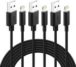 3-Pack Lightning iPhone Cable 6ft $3.96 + Delivery ($0 with Prime / $39 Spend) @ Gaoxinchuangneng via Amazon