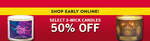50% off Select Large 3-Wick Candles $10.79/ $16.18/ $26.98/ $27.47 + Shipping ($0 on Orders $120+) @ Bath & Body Works