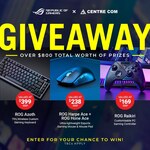 Win an ASUS ROG Gaming Periperhal Prize Pack Worth $806 from Centre Com
