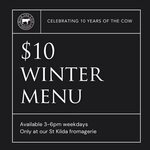 [VIC] $10 Food Menu - Weekdays from 3pm to 6pm @ Milk The Cow, St Kilda