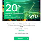 [NSW] 20% off Domestic & International Car Parking @ Sydney Airport (Online Only)