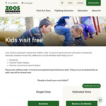 [VIC] Free Entry for Kids (Aged 16 & under, Accompanied by Paying Adult) on Weekends and Holidays @ Zoos Victoria