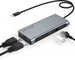 WAVLINK Thunderbolt 3 Dock, Dual DP 4K-60Hz, USB 3.0 & Gigabit Ethernet $17.21 + Delivery ($0 Prime/ $59+) @ Wavlink via Amazon