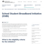 Free NBN for Eligible Families with School Students @ School Student Broadband Initiative, Australian Government