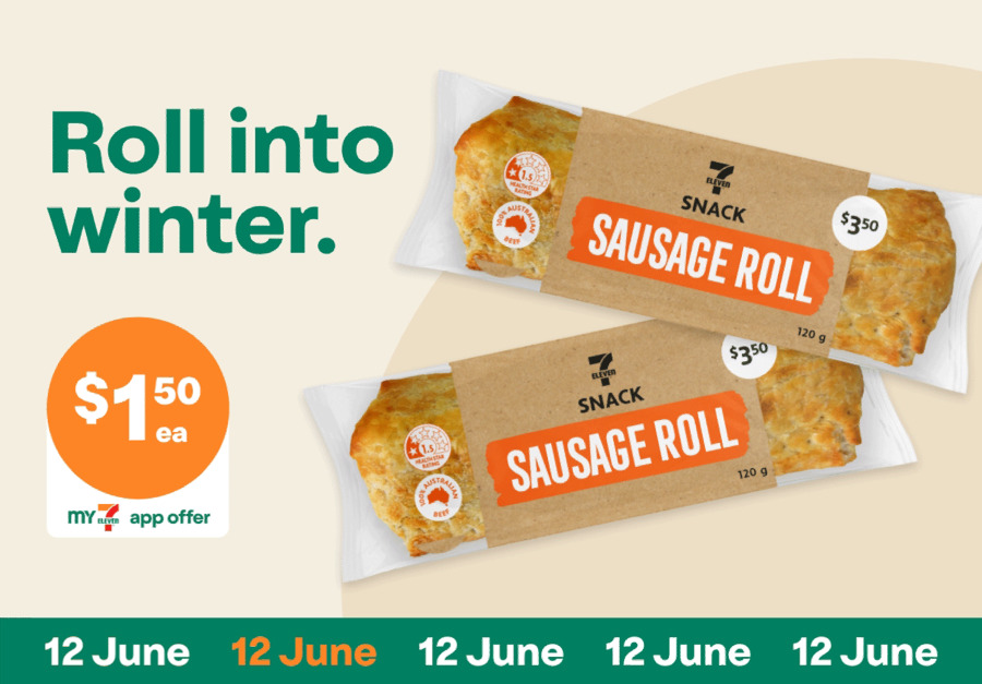 Snack Sausage Roll 120g $1.50 @ 7-Eleven via App (Membership Required ...