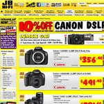 10% off Canon DSLRS @ JB Hi-Fi = Canon 650D with 18-135mm STM Lens: $886 after Cash Back