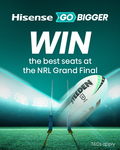 Win Two Tickets to The NRL Grand Final from Hisense