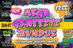 Graffiti Font Mega Bundle (58 Premium Fonts) - Free (Valued at $847) @ Creative Fabrica