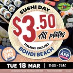 [NSW] $3.50 All Plates Tue 18th March @ Sushi Train, Bondi Beach