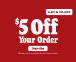 $5 off Minimum $10 Spend on Click & Collect Orders @ Red Rooster