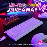 Win 1 of 2 X68 He Keyboards from Attack Shark