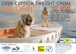 FREE Movie: Life of Pi. Open Caption Twilight Cinema - Hays Paddock, Kew East, VIC (Sat, 2/3/13)
