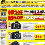 15% off Canon + Nikon DSLRs: Nikon 1 AW1 Interchangeable Lenses $849, Canon 100D $529.15