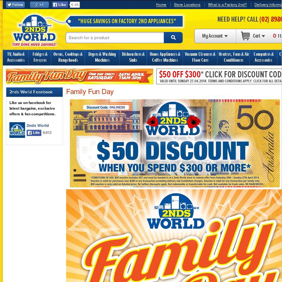 $50 OFF $300 Discount Code - Valid until Sunday Only - 2nds World ...