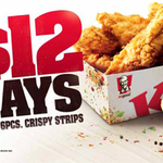 KFC 12 Chicken Pieces (6 Crispy Strips and 6 Pieces Original Recipe Chiken) for $12 Tuesday Only