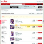 Half Price BabyLove Nappy Pants at Coles, 28, 25 or 20 Pack