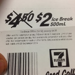 $2 (Normally $4.50) for a 500ml Ice Break Coffee from 7 Eleven with Receipt from Instore ATM