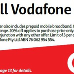 20% off All Vodafone Recharges at Coles