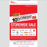 Rays Outdoor 20% off Storewide, Store Stock Only, Plus 10% Credit to Reward Members