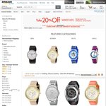 20% off Select Mens and Womens Watches @ Amazon (Must Be Sold or Shipped by Amazon)