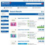 15% Discount on $30, $50 and $100 iTunes Gift Cards @ Officeworks