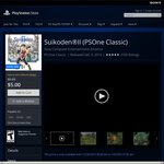 Suikoden®II (PSOne Classic) PSN US for USD $5/~AUD $7 (USD $2.50/ ~AUD $3.50 for PS Plus Subscribers)