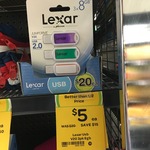 3 Pack of Lexar JumpDrive V20 8GB USB 2.0 - $5 at Woolworths