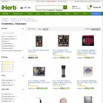 Up to 60% CLEARANCE SALE on Cosmetics from iHERB