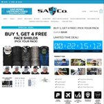 Face Shield Buy 1 Get 4 Free - $20 USD (~$27 AUD) @Safishing Excl. Shipping
