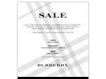 Burberry VIP Sale - Spring/Summer Stock Only
