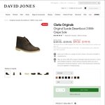 40-73% off: Clarks Desert Boots $59.40/$119.97, Sperry Boat Shoes from $89.40, Grenson Footwear from $119.40 +More @ David Jones