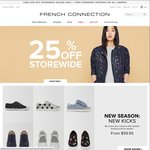 Take 25% off Storewide with French Connection + Free Standard Shipping in Australia