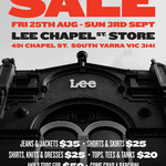 Lee Sample Sale (Jeans & Jackets $35 - Any 3 Tops for $50 + More) - South Yarra VIC