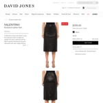 VALENTINO Rockstud Leather Skirt $399 was $2974.50 @ David Jones