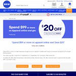 $20 off $99 Big W Online Only on Apparel, Footwear and Fashion Accessories. Excludes Bonds Products