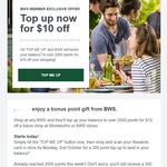 $10 off a Future Shop @ BWS or Woolworths