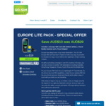 Travel Phone + SIM Card for Europe + $10 Credit $19 Plus + $15 Shipping ($10 off) @ GoSim