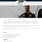 Win 1 of 4 F1 Experience Packages for 2 from Australian Grand Prix