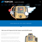 Win 1 of 9 Topcon RL-H4C Lasers Worth $1,375 Each [Open to Tradies Entering on Behalf of a Company with a Valid ABN]