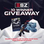 Win a $100 Steam Gift Card, $100 V-BUCKS, or $125 CS:GO Skin from ESZPLAY/Vast Agency