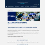 15% off Select Openair Cinema Tickets + Complimentary Blanket Hire @ American Express (Card Required)