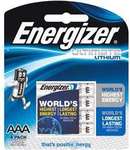 ½ Price Energizer Lithium Ultimate AAA Batteries 4 Pack $9.50 (Was $19) @ Woolworths