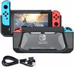 Sim Hard Protective Case for Switch with USB Type C Cable (Black) $8.99 + Shipping (Free w/ Prime or $49 Spend) @ Amazon AU