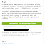 Free $10 Coles eGift Card on Completing a Product Reviews in Credit Card Categories @ Product Review