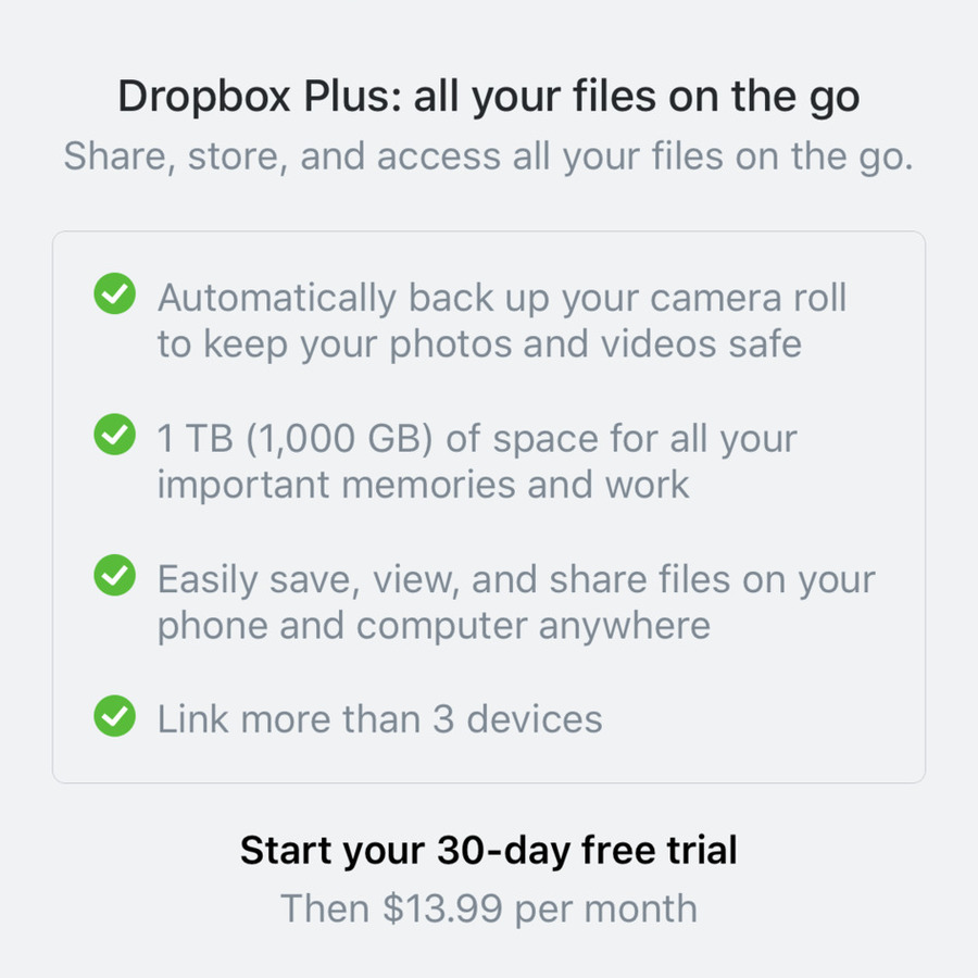 Dropbox cheap plus monthly