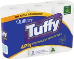 Quilton Tuffy 4 Ply Paper Towel 3pk $3 @ Woolworths