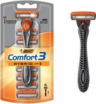 Bic Hybrid 3 Mens Razors Kit - 1 Handle & 6 Blades - $8.41 + Delivery (Free with Prime/ $39 Spend) @ Amazon AU