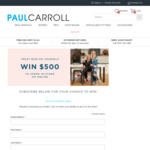 Win a $500 Voucher from Paul Carroll